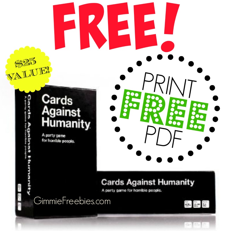 cards against humanity printable pdf